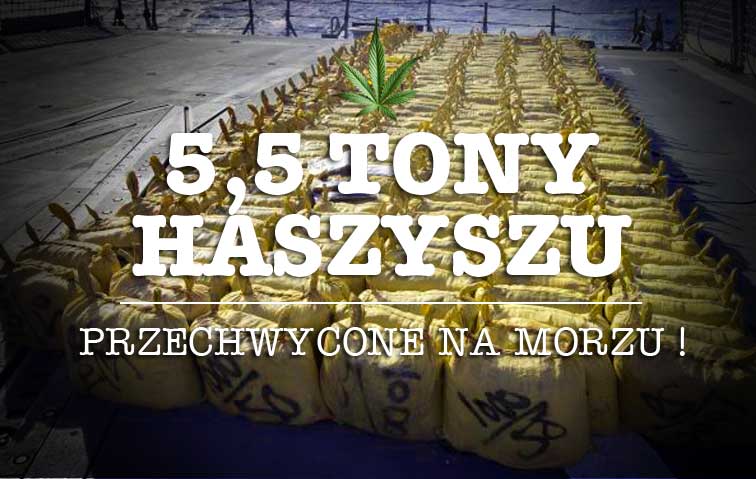 przechwycony haszysz na morzu
