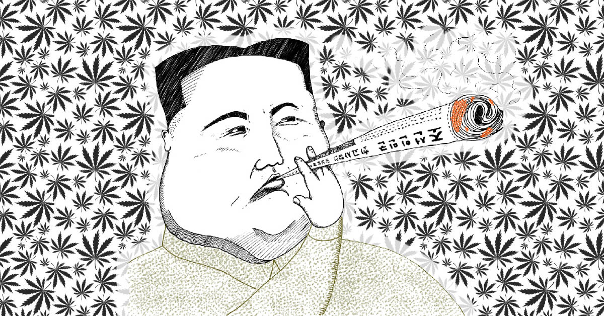 Kim Dzong Un pali zioło