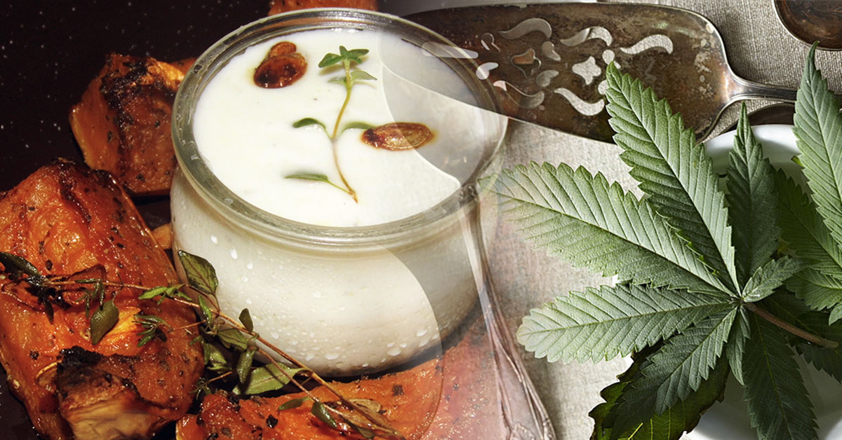 pieczona dynia piżmowa konopna kuchnia