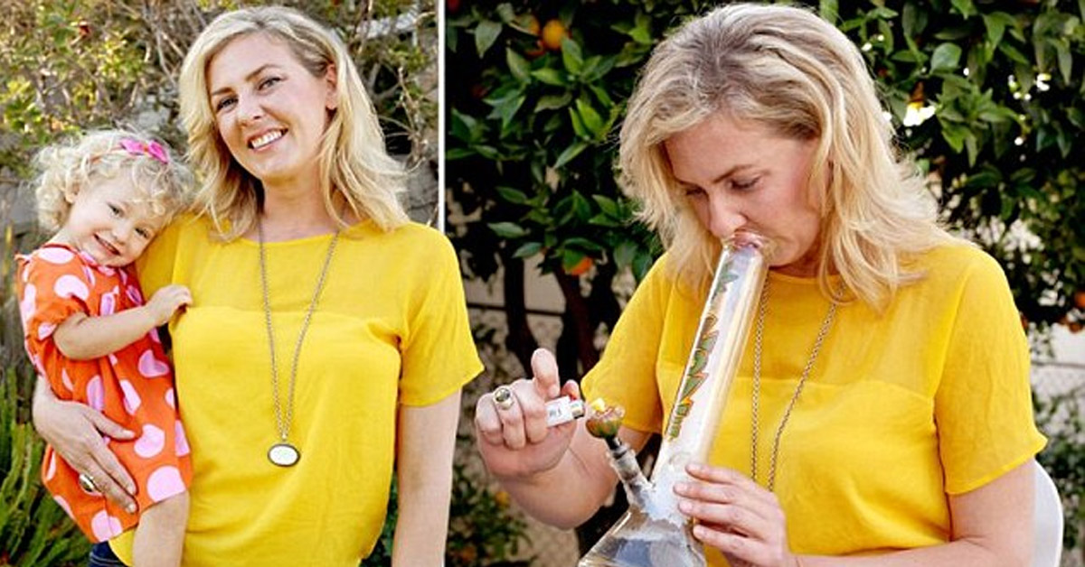 mama paląca marihuanę