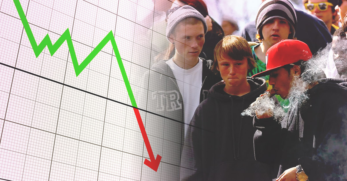 nastolatki palą coraz mniej zioła