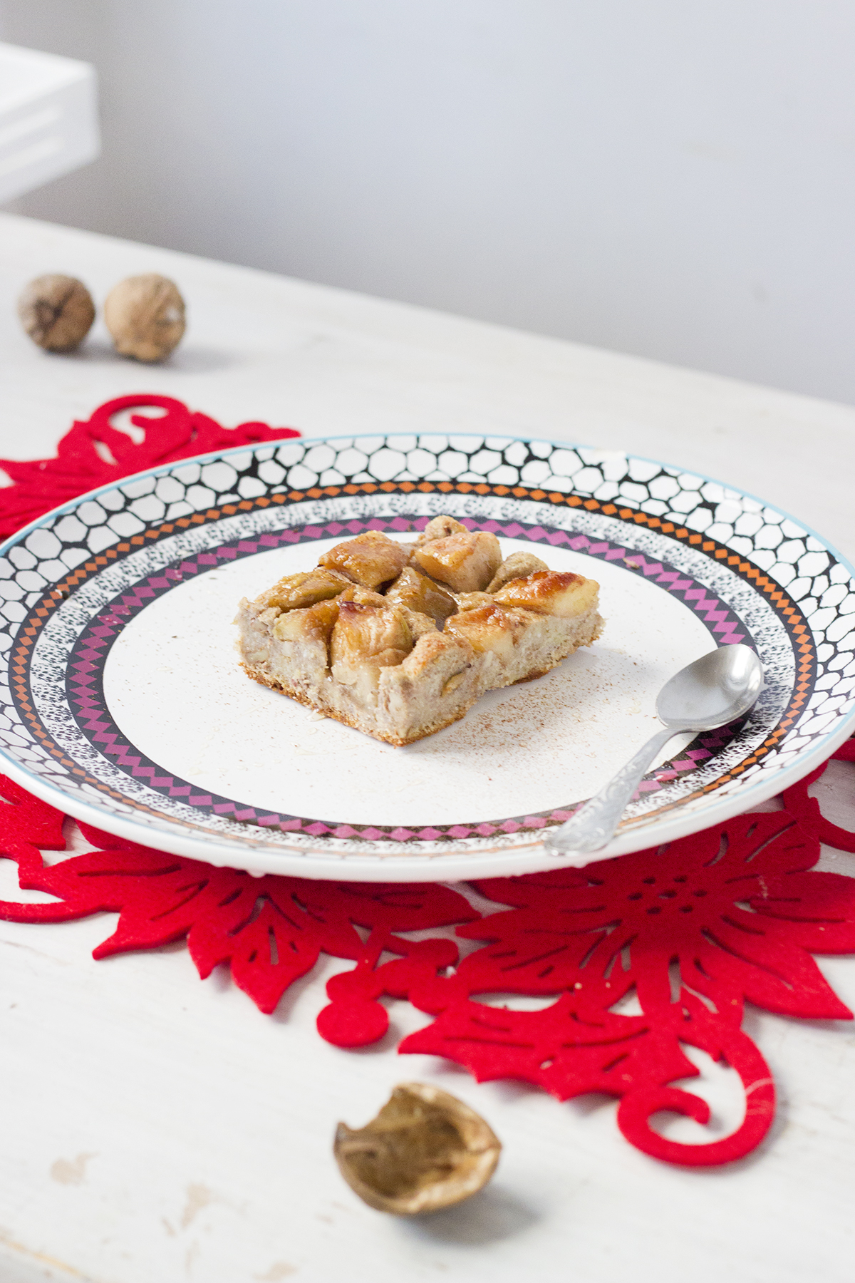 placek jabłkowy z mąką konopną