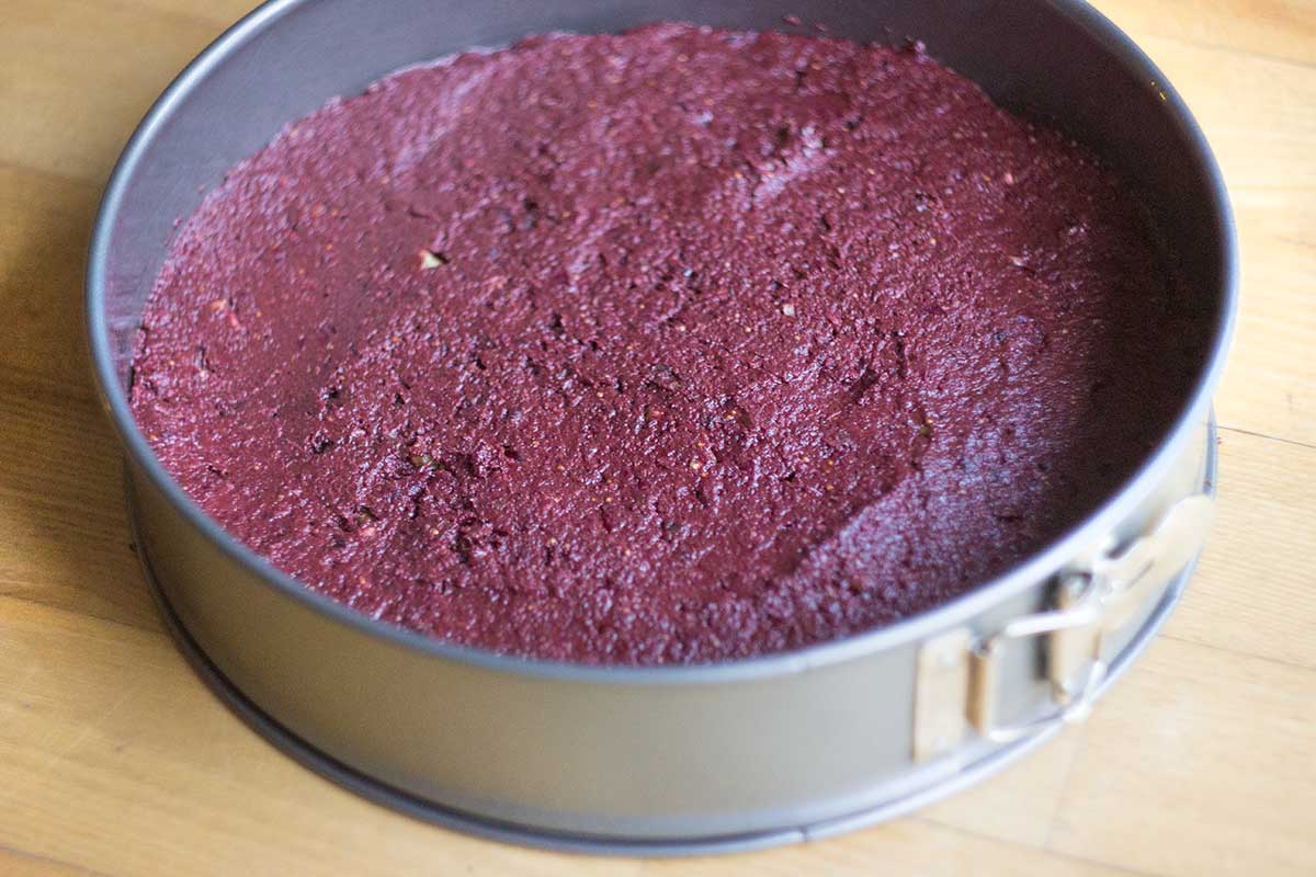 Buraczane brownie przed upieczeniem